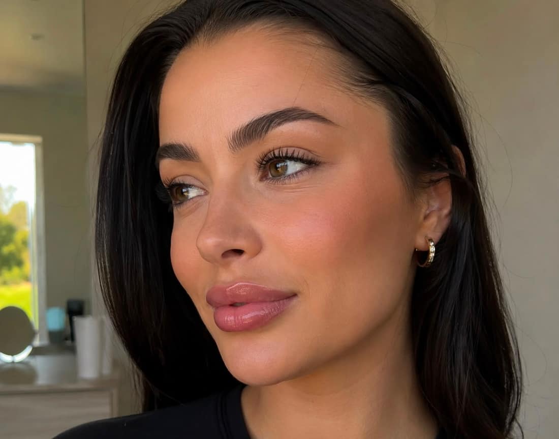A client's finished look after treatment at Lady Young's — brows, lashes and lips by Safina Young